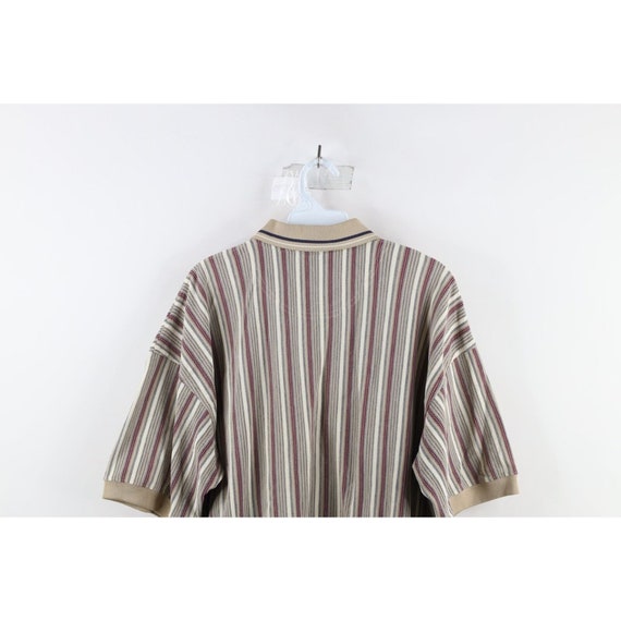 90s Streetwear Mens Large Faded Rainbow Striped C… - image 7