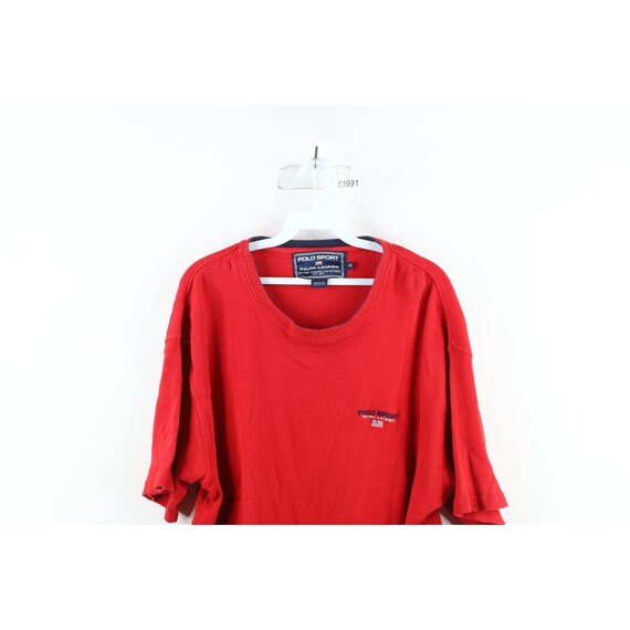 90s Polo Sport Ralph Lauren Mens 2XL Spell Out Flag Ribbed