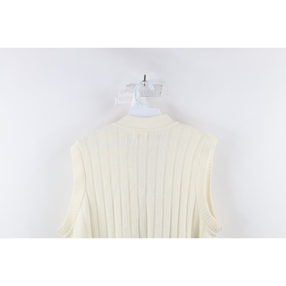 50s 60s Streetwear Womens 42 Blank Ribbed Knit Ca… - image 8