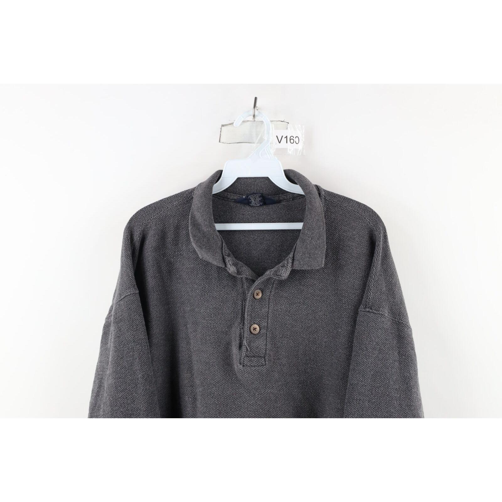 90s used LAND´END polo sweat navy USA製