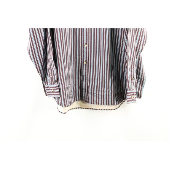 NOS Vintage 90s Streetwear Mens 2XL Faded Striped… - image 3