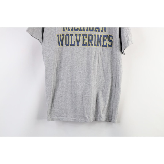 90s Mens Medium Faded Spell Out University of Mic… - image 3