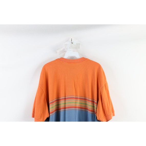 90s Gap Mens XL Faded Rainbow Striped Color Block… - image 6