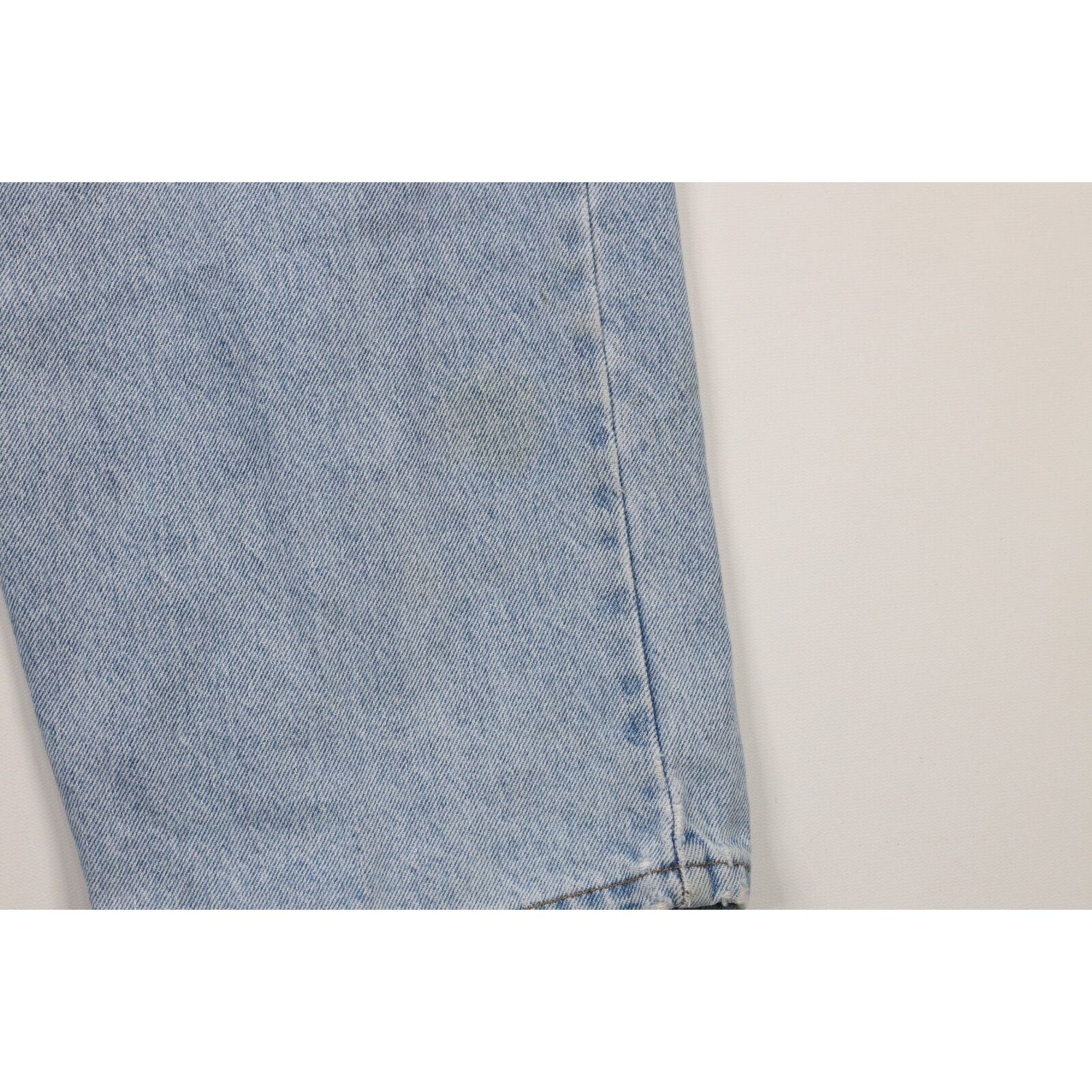 90s Tommy Hilfiger Mens 42x31 Thrashed Baggy Loose Fit Denim Jeans Blue