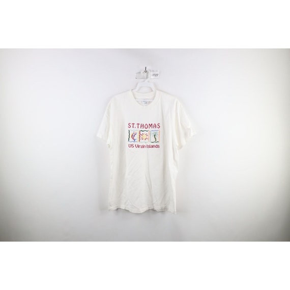 90s Streetwear Mens Medium Spell Out St Thomas Vi… - image 1