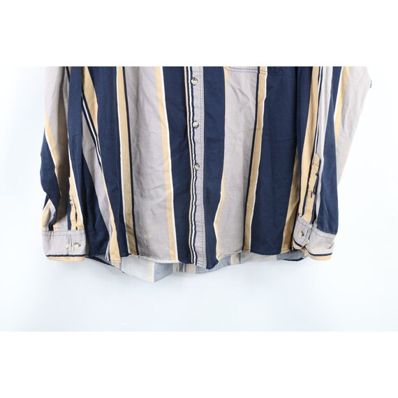 90s Streetwear Mens 2XL Faded Striped Color Block… - image 4