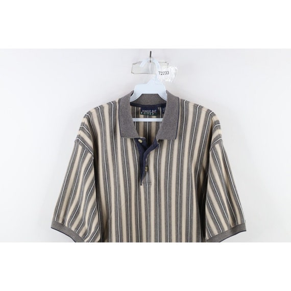 90s Streetwear Mens Large Faded Striped Color Blo… - image 2