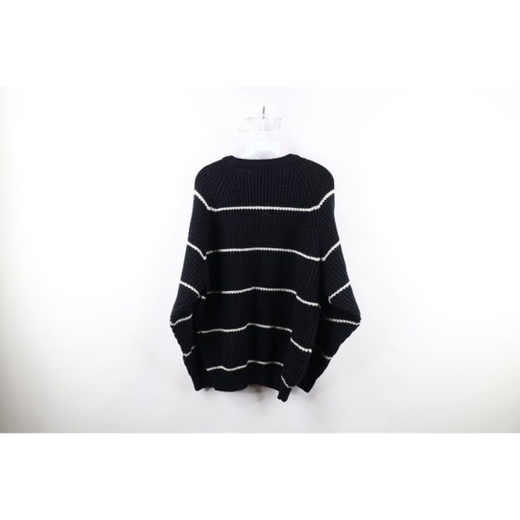 90s Streetwear Womens Large Distressed Striped Ri… - image 5
