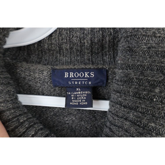 90s Brooks Brothers Mens XL Blank Lambswool Knit … - image 5