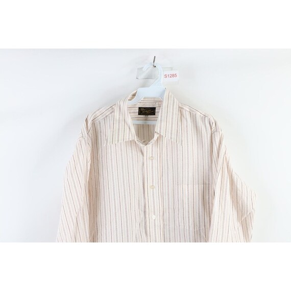 60s Streetwear Mens 17 34 Striped Collared Disco … - image 2
