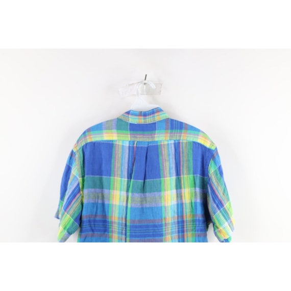 90s Ralph Lauren Mens Size Medium India Madras Pl… - image 5