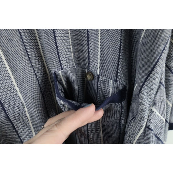 90s Streetwear Mens 2XL XXL Faded Striped Collare… - image 7