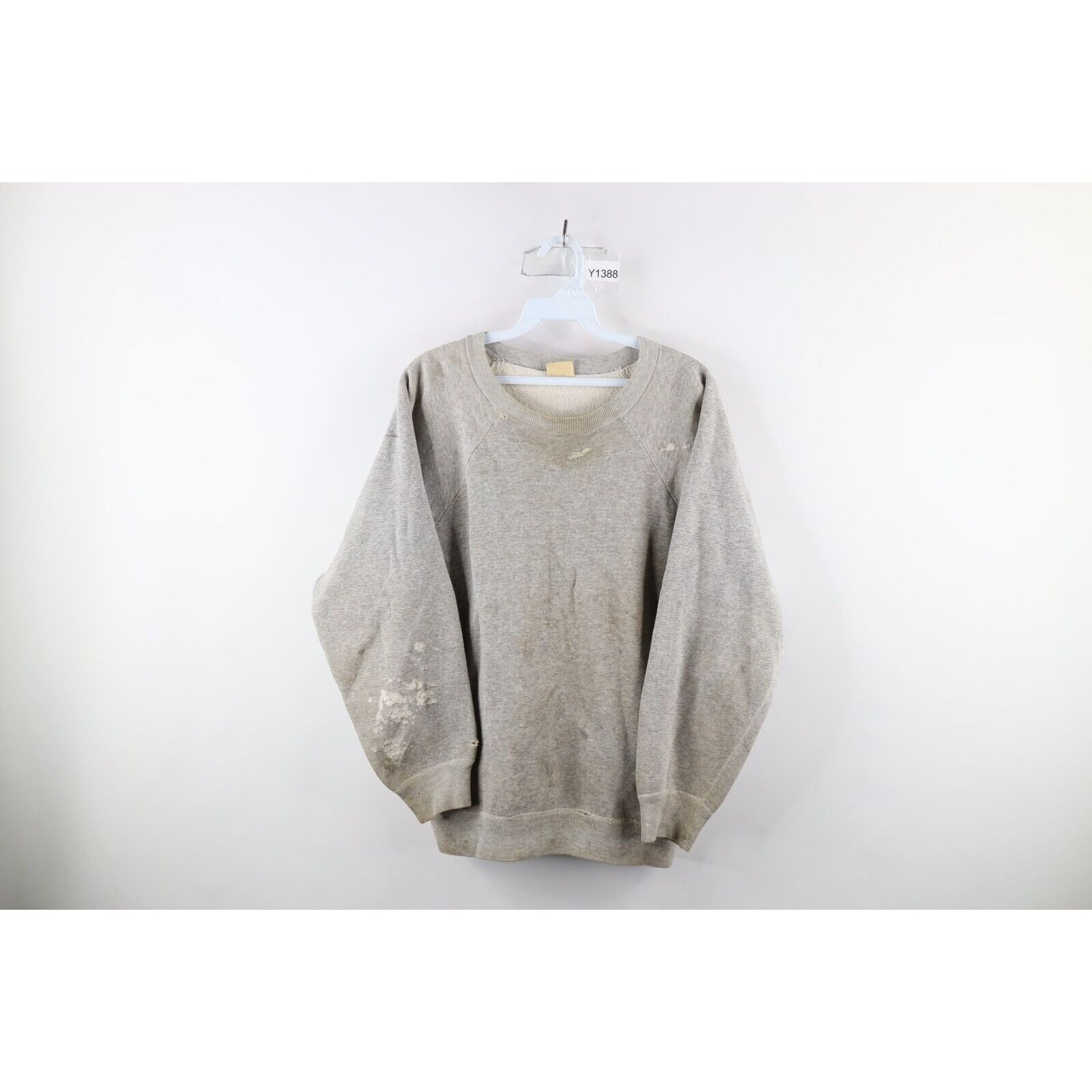 50s Hanes Wind Shield Mens XL 46 Blank Thrashed Sweatshirt 50s Hanes Wind Shield Mens XL 46 Blank Thrashed Sweatshirt