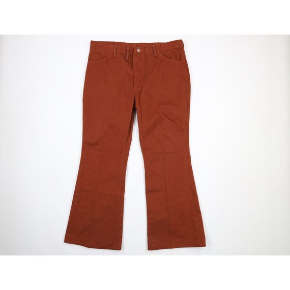 70s Wrangler Mens 38x30 Faded Wide Leg Bell Botto… - image 1