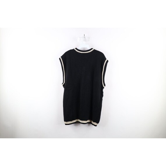 90s Streetwear Mens XL Blank Chunky Ribbed Cable … - image 5