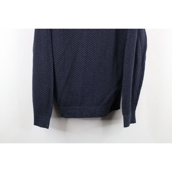 90s Streetwear Mens Medium Geometric Knit Collare… - image 3