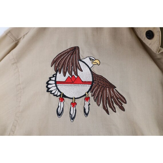 70s Rockabilly Mens L Eagle Native American Weste… - image 8