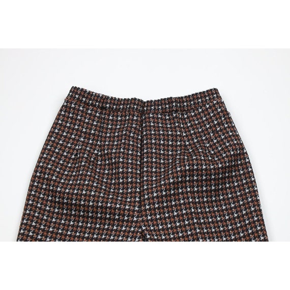 70s Streetwear Womens 13 / 14 Knit Houndstooth Be… - image 2
