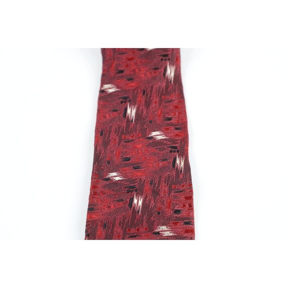 40s 50s Rockabilly Brocade Silk Skinny Neck Tie D… - image 2