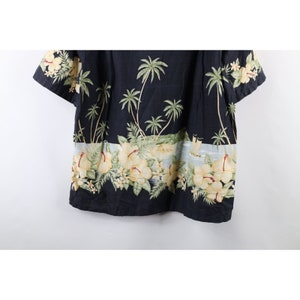 Chemise boutonnée hawaïenne plage fleurs fanées 2XL Streetwear des années 90 pour homme USA, chemise boutonnée hawaïenne vintage, chemise à fleurs pour homme, chemise papa vintage image 8