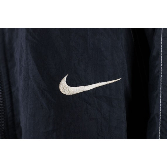 90s Nike Mens XL Distressed Mini Swoosh Lined Hoo… - image 4