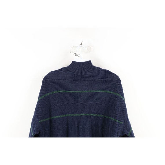 90s Nautica Mens Medium Faded Striped Ribbed Knit… - image 8