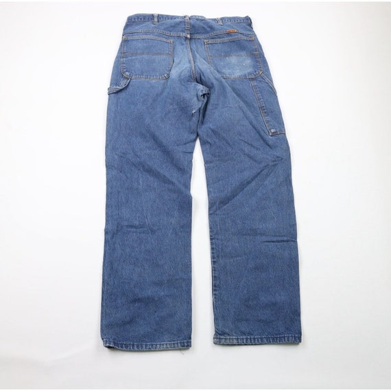 90s Streetwear Mens 36x32 Distressed Dungaree Str… - image 9
