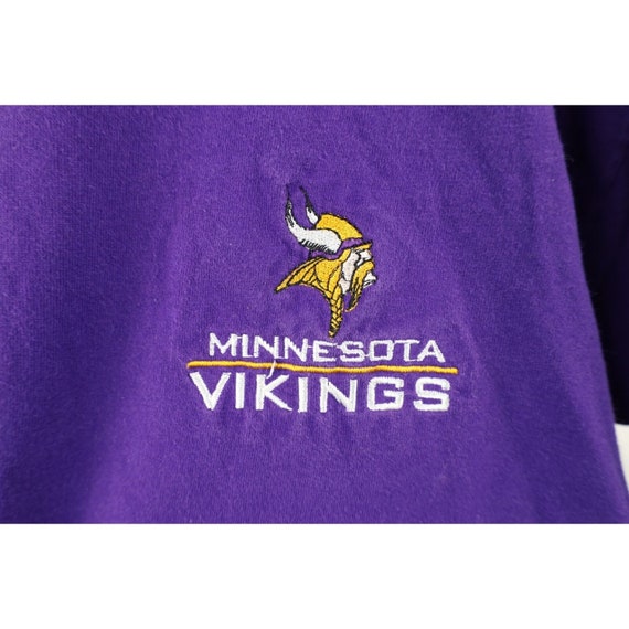 90s Mens XL Faded Spell Out Minnesota Vikings Foo… - image 4
