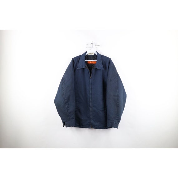 90s Streetwear Mens Large Thrashed Quilted Work Mechanic Jacket Blue Vintage Mechanic Jacket 1990s Thrashed Work Jacket Vintage Mens Coat Etsy Canada