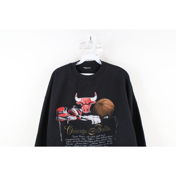 90s Mens 2XL Faded Spell Out Chicago Bulls Basket… - image 2