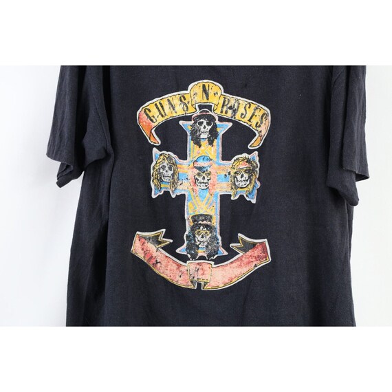 80s Men XL Distressed Guns N Roses Appetite For D… - image 4