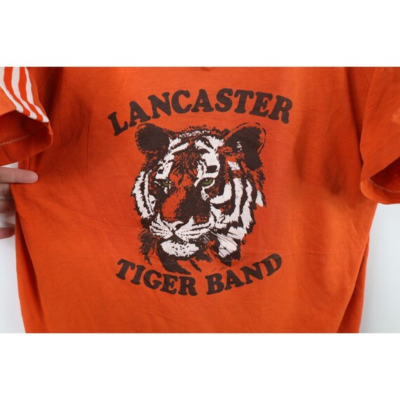 70s Mens Large Distressed Lancaster Tiger Band St… - image 4