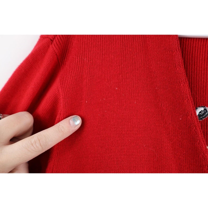 Pull cardigan en tricot plumes moyen streetwear femmes des années 90, rouge, pull cardigan perles vintage, pull cardigan plumes des années 1990, des années 90 image 10