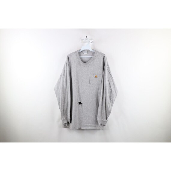 90s Carhartt Mens Large Thrashed Spell Out Heavyweight Long Sleeve 