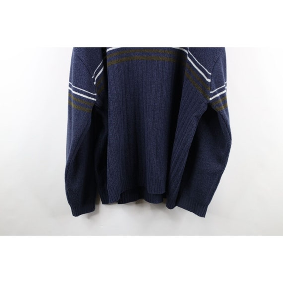 90s Streetwear Mens XL Baggy Fit Striped Ribbed K… - image 9