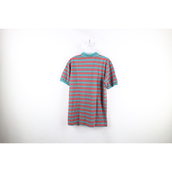 70s Streetwear Mens Medium Faded Striped Collared… - image 6
