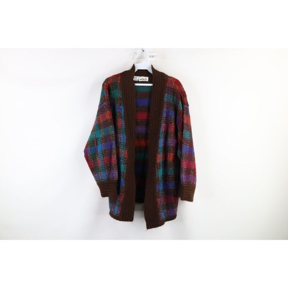 70s Streetwear Womens Medium Rainbow Chunky Knit … - image 1