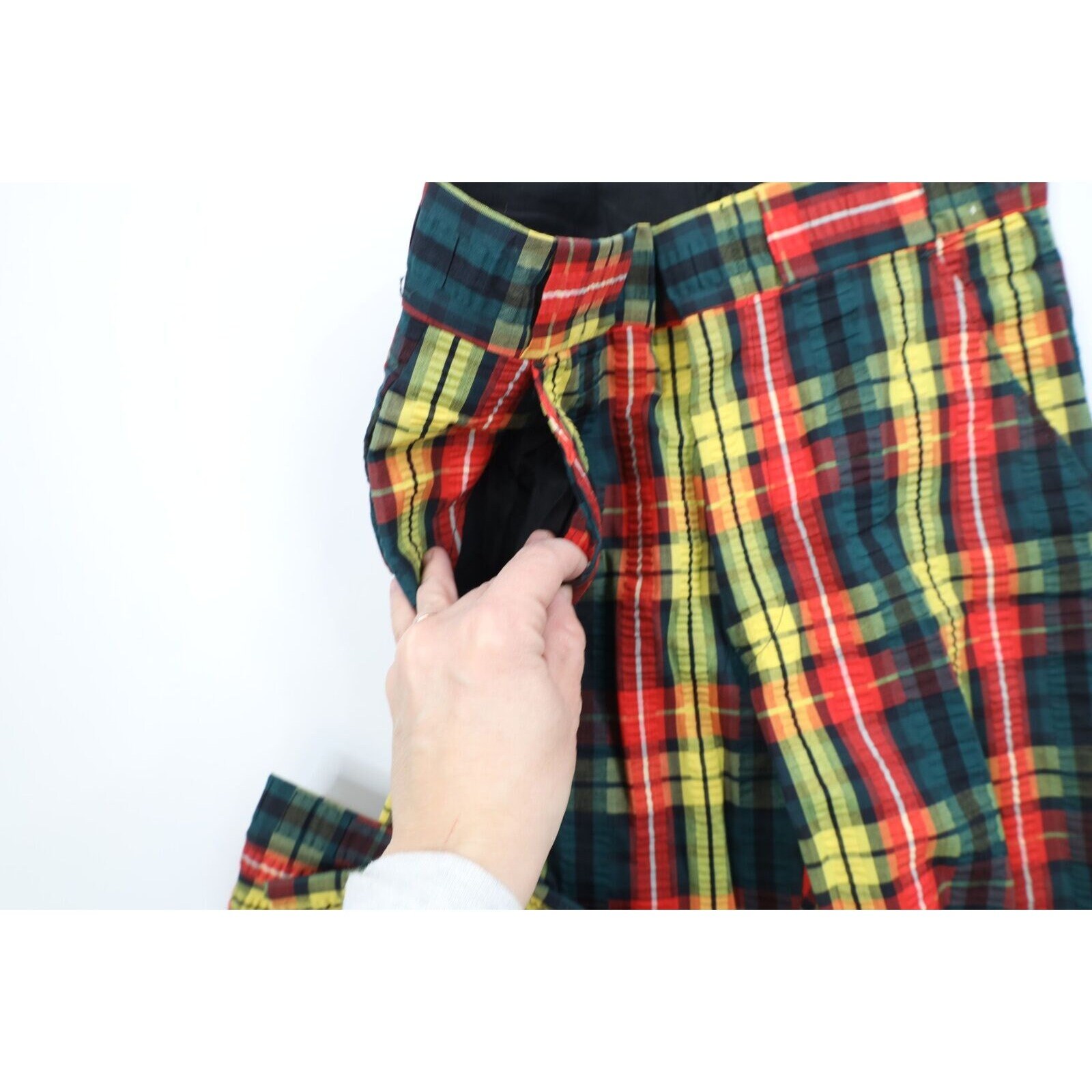 60s 70s Mens 28x34 Rainbow Plaid Cuffed Extra Wide Leg Bell 60s 70s Mens 28x34 Rainbow Plaid Cuffed Extra Wide Leg Bell