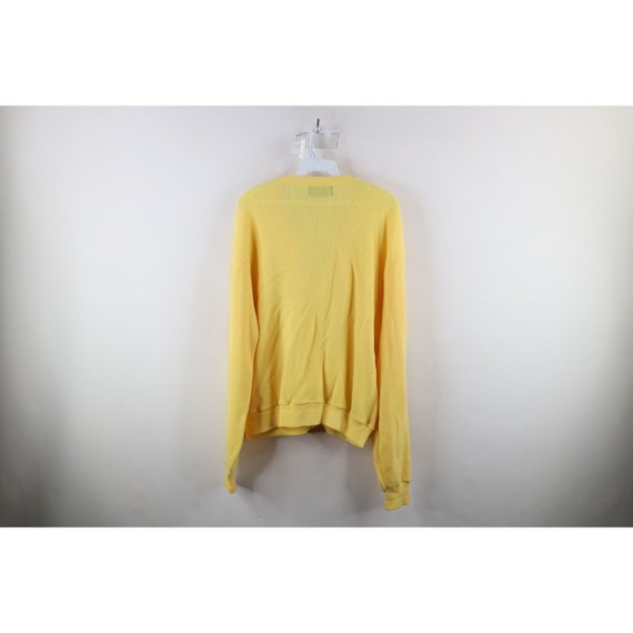 70s Streetwear Mens XL Blank Kurt Cobain Knit Car… - image 5