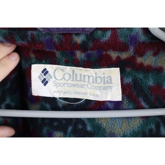 90s Columbia Womens 2XL Thrashed Spell Out Fleece… - image 9