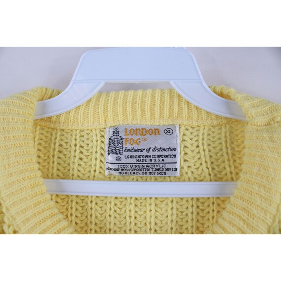 70s Streetwear Mens XL Blank Chunky Ribbed Knit C… - image 4