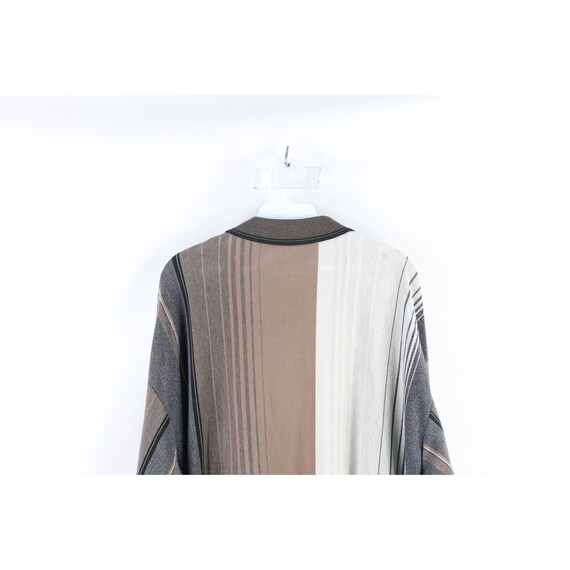 90s Streetwear Mens 2XL Faded Striped Collared Pu… - image 7