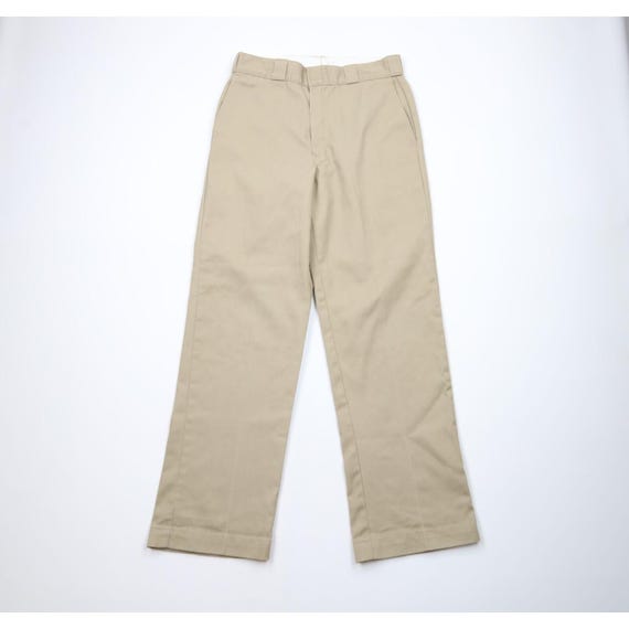 70s Dickies Mens 30x32 Faded Spell Out Wide Leg Work Pants
