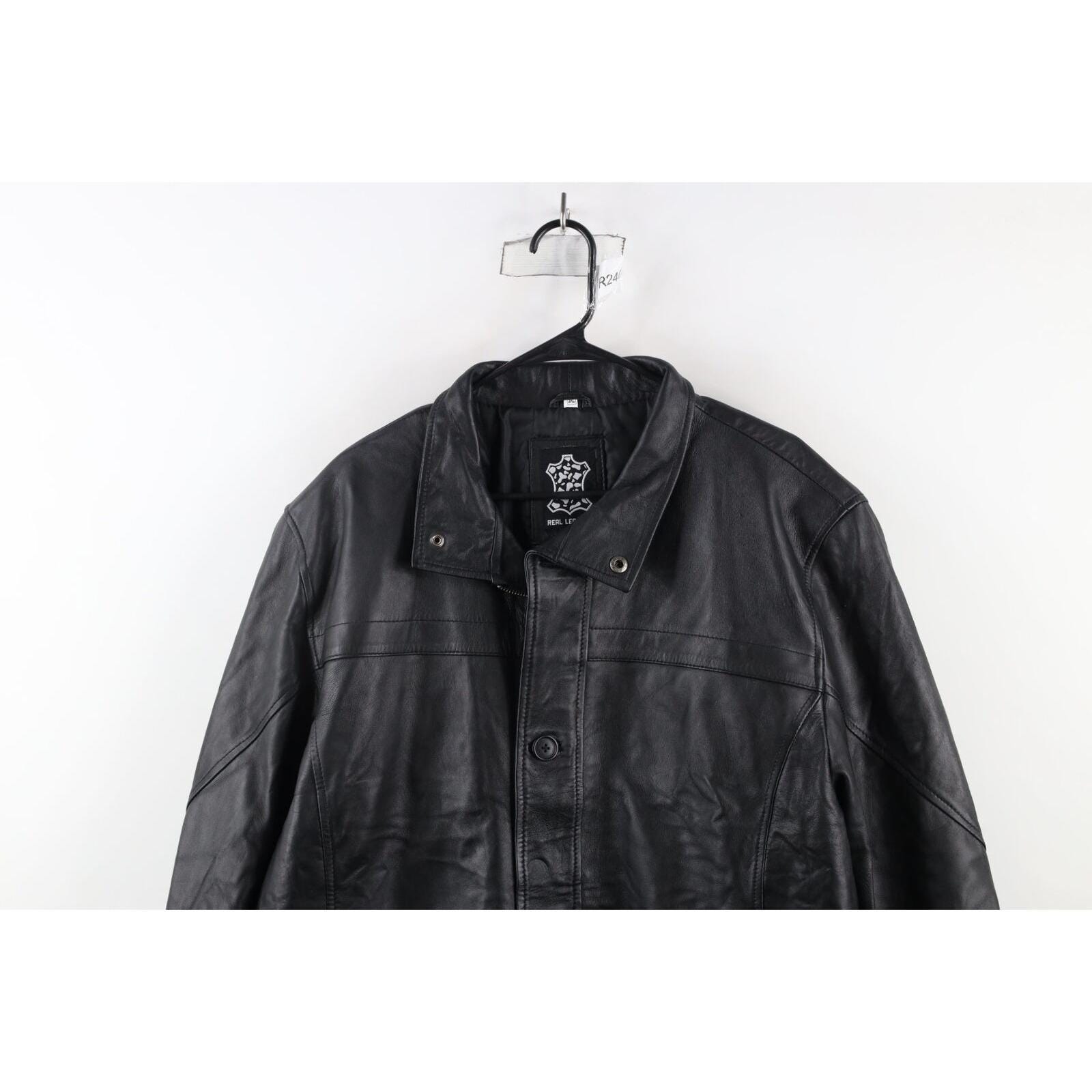 ジャケット・アウター 90s vintage elbow patch- leather jacket Vintage 90s Eddie Bauer Mens Down Purple Grn Leather Elbow