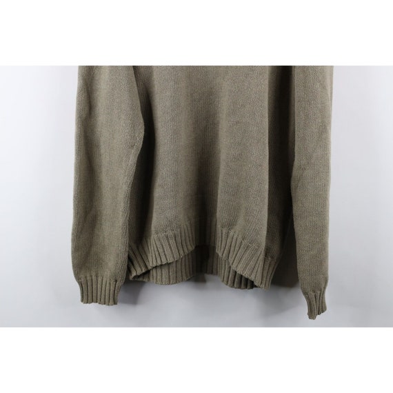 90s Ralph Lauren Mens Medium Faded Cotton Knit Cr… - image 8