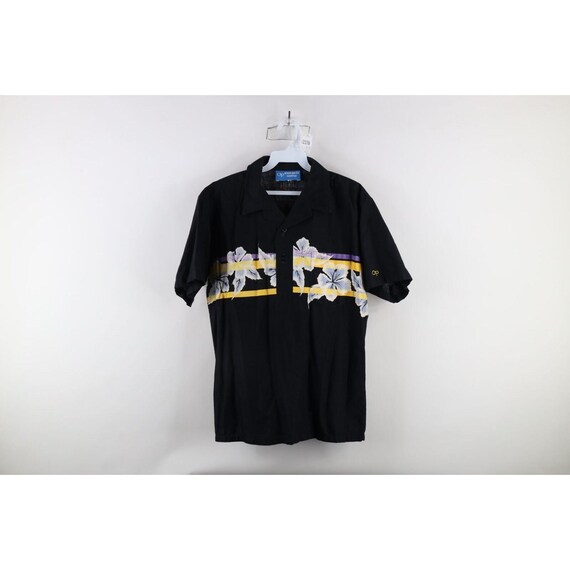 80s Ocean Pacific Sunwear Mens Medium OP Flower Collared Button