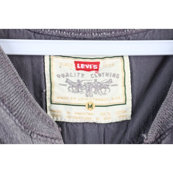 90s Levis Mens Medium Faded Cotton Ribbed Knit Lo… - image 5