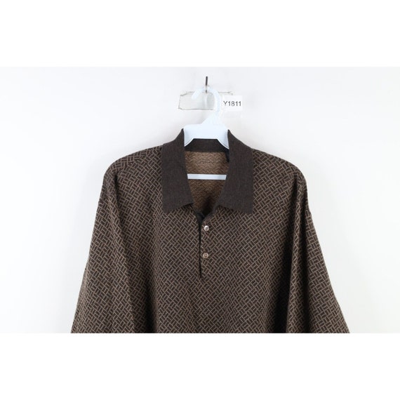 90s Streetwear Mens XL Wool Silk Cashmere Knit Co… - image 2