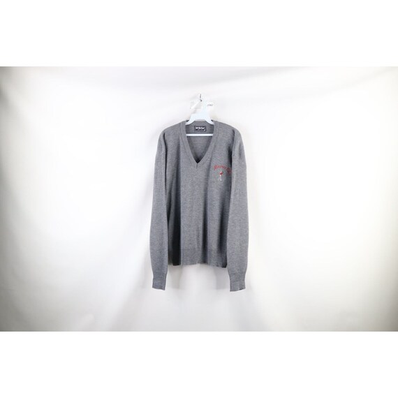Golfickers V neck Pullover XL ほぼ未使用 70s Streetwear Mens XL Golfing Golf Knit V-neck Sweater