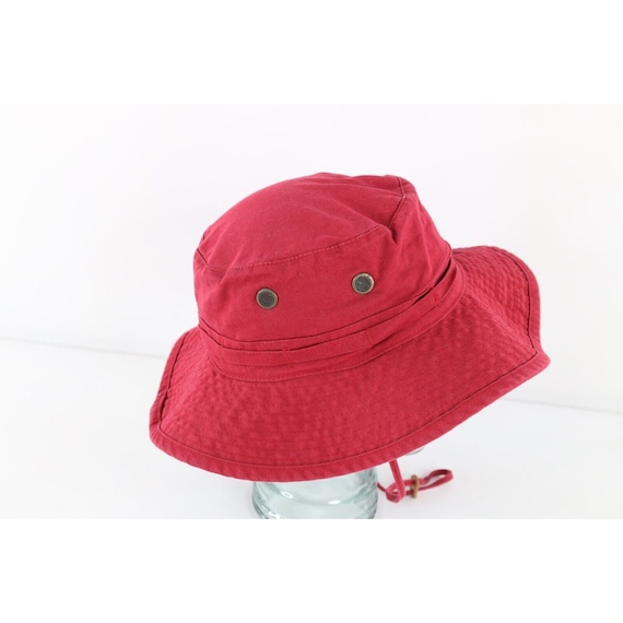 90s Streetwear Faded Blank Bucket Boonie Hat Cap … - image 6